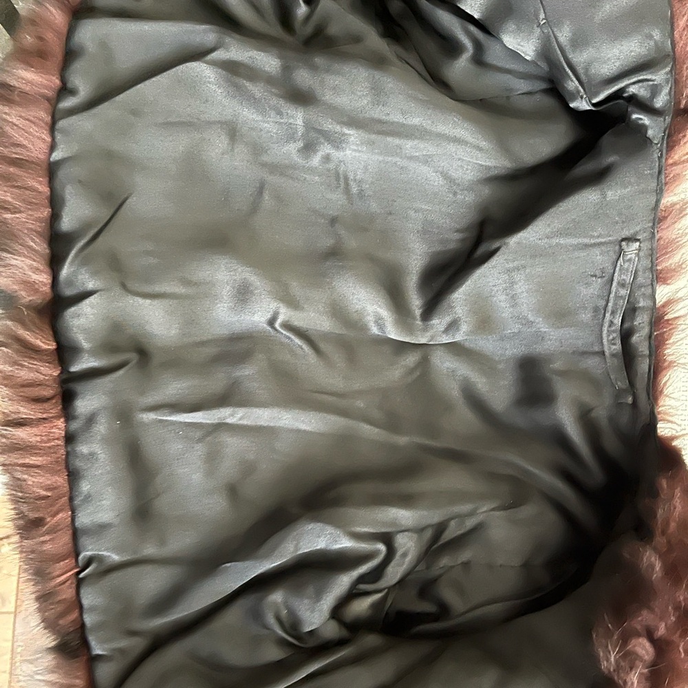 Women's Black Faux Fur Bomber Jacket - Picture 4 of 4